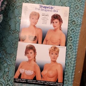Shape up strapless adhesive bra